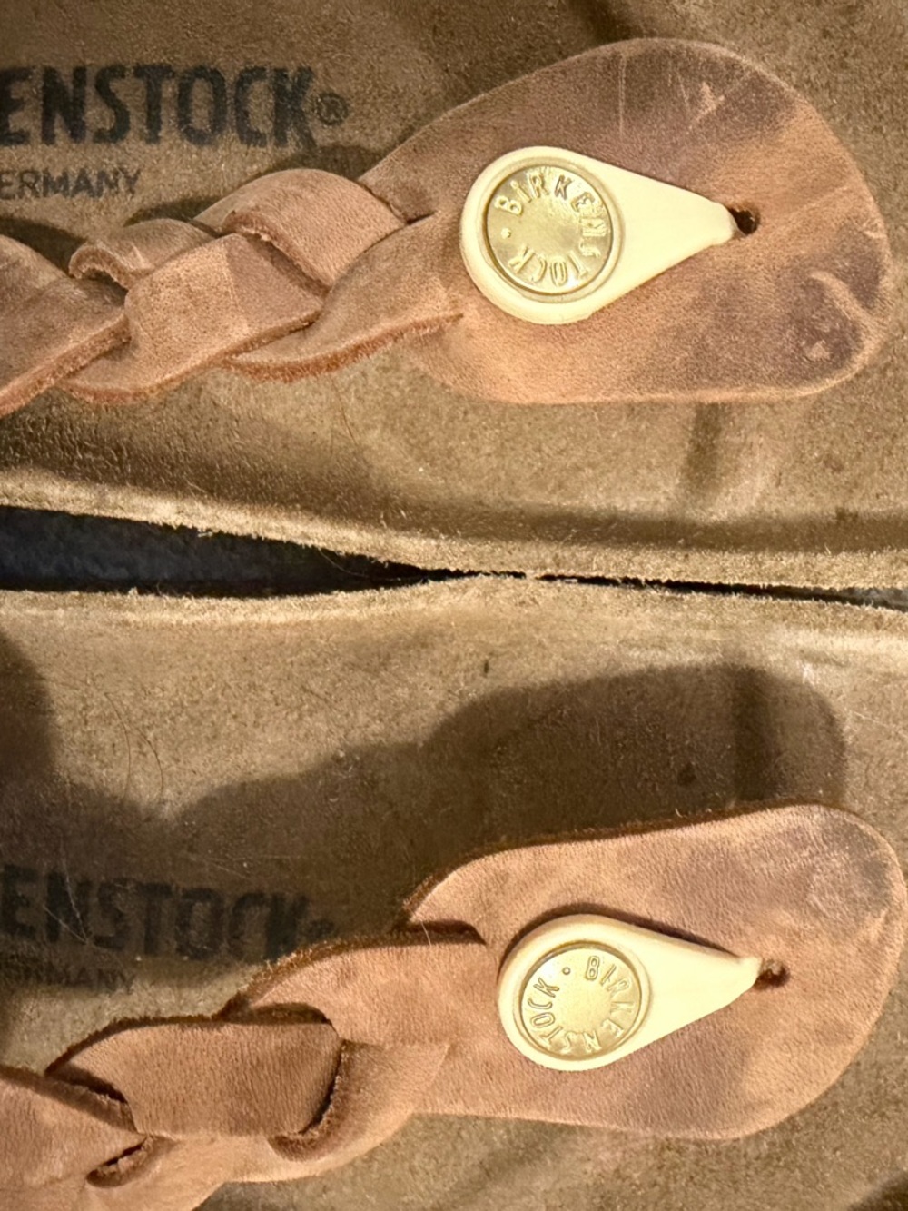 Birkenstock Brown Braided Leather Toe-Post Sandals - Picture 8 of 8